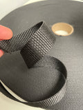 1” Black Polypropylene Webbing