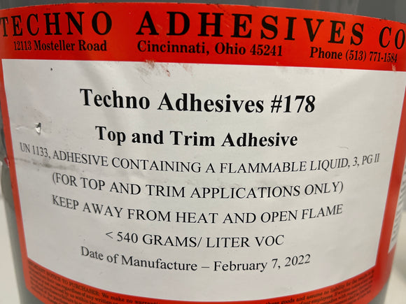 Top And Trim Adhesive Techno 5 Gallon