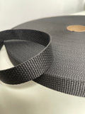 1” Black Polypropylene Webbing