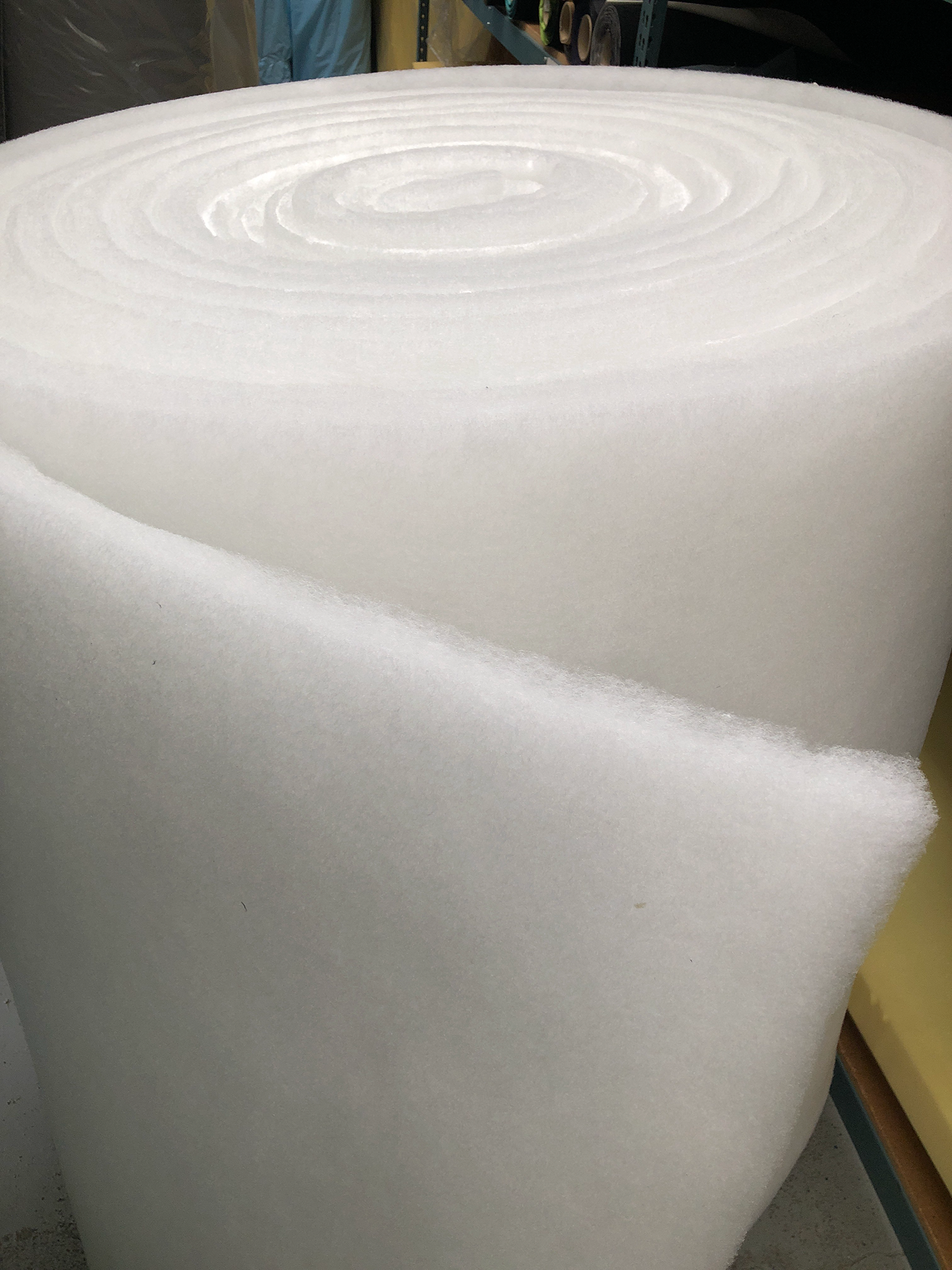 FoamFit Dacron Upholstery Batting Thin Loft 0.5 Ounces 5 Yards 36 inch Wide, Size: Length 5 Yards Width 36 Height 1/2, White