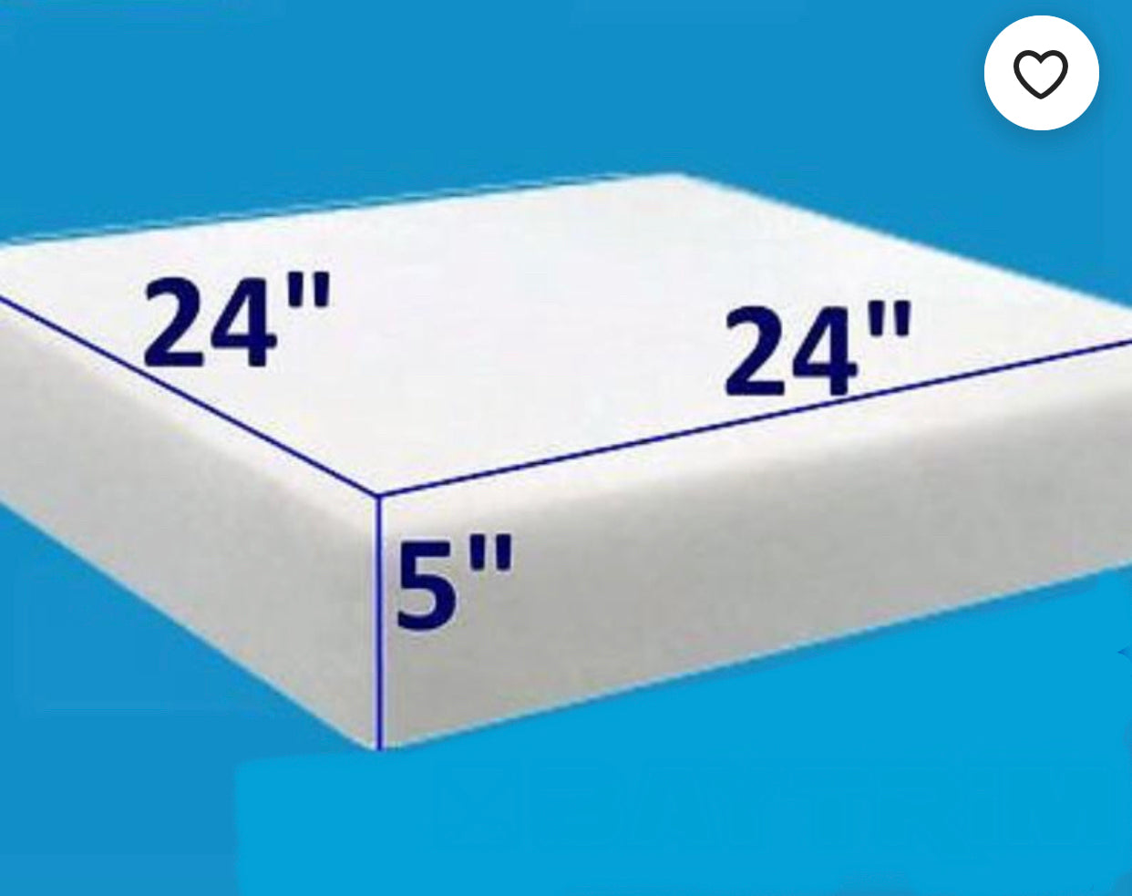 High Density Upholstery Foam Sheet - 80 x 20 - ½, 1, 2, 3, 4