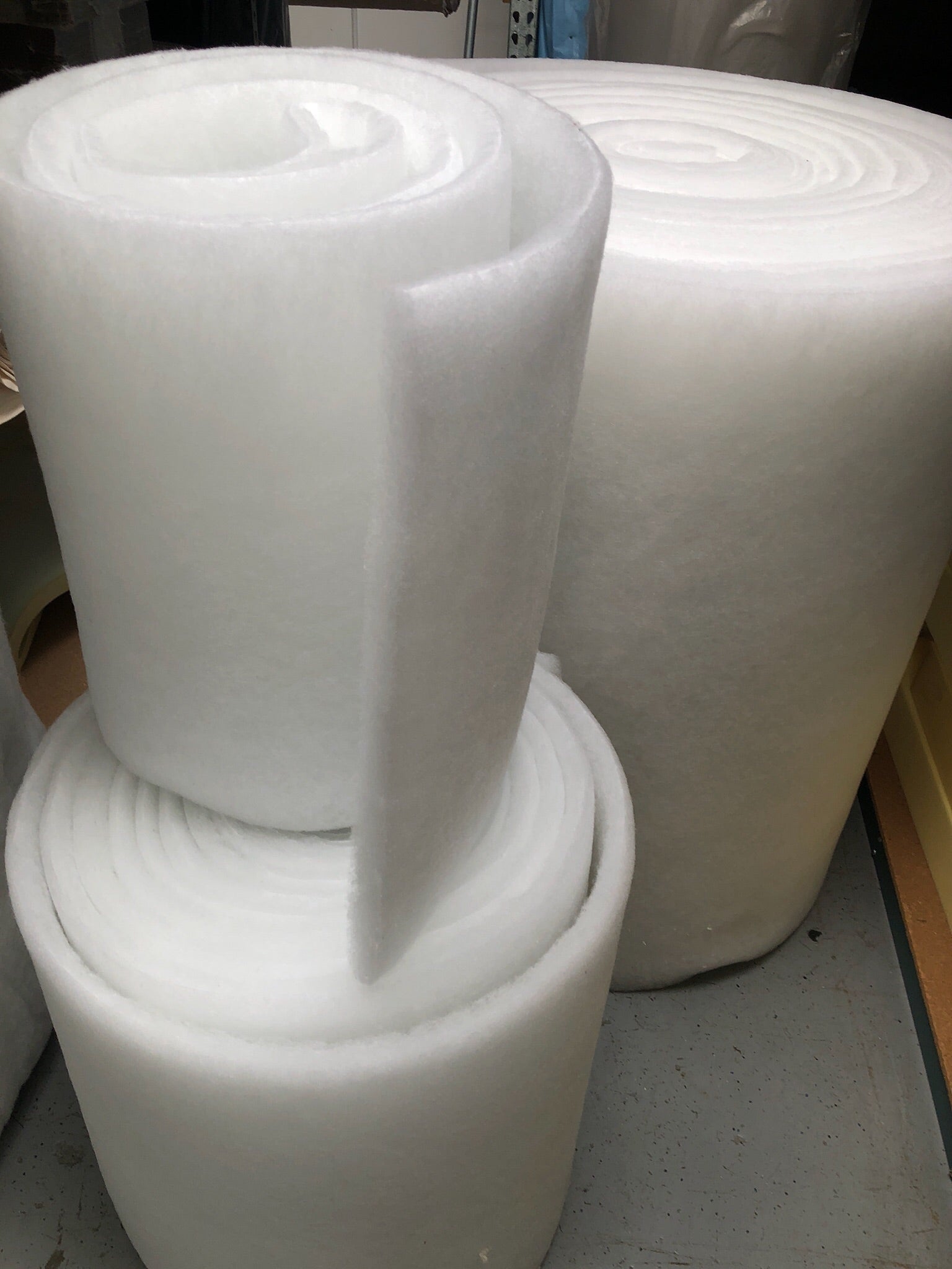 FoamFit Dacron Upholstery Batting Medium Loft 1 Ounce 2 Yards 24 inch Wide, Size: Length 2 Yards Width 24 Height 1, White